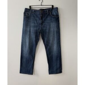 Alberto Jeans Mens 40x30 Modern Fit Straight Leg Medium Wash Stretch Denim